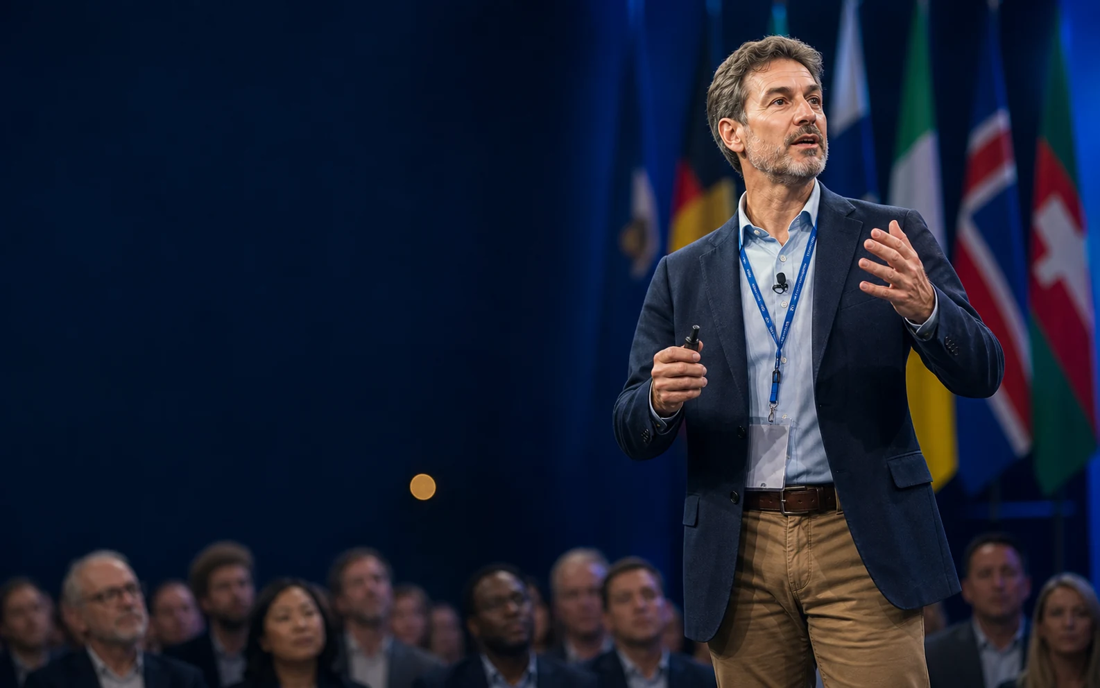 An international speaker addressing the AIESEP community